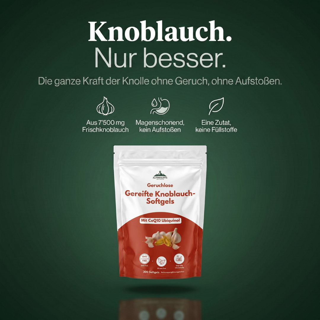 Gereifte Knoblauch-Softgels Geruchlose